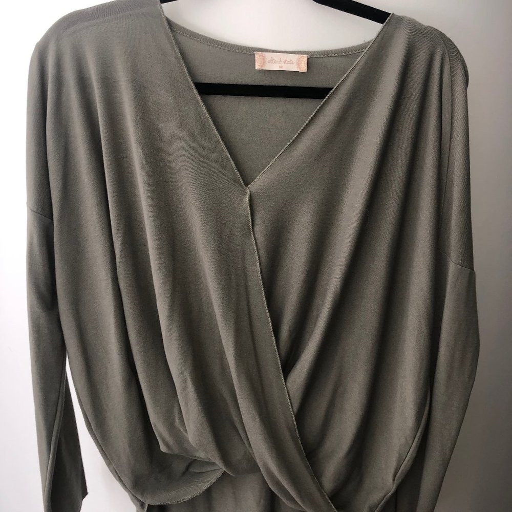 Altar'd State Cross Front Long Sleeve